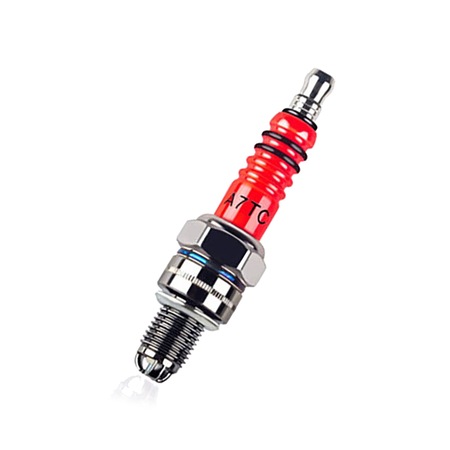 Bujie pentru motociclete, Sunmostar, Pentru Iridium Spark, 10 x 12.7mm, Rosu/Argintiu