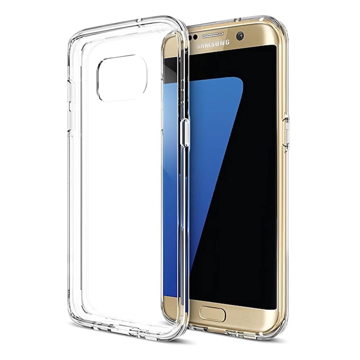 Husa TPU gel, silicon compatibil cu Samsung S7 Edge, Transparent