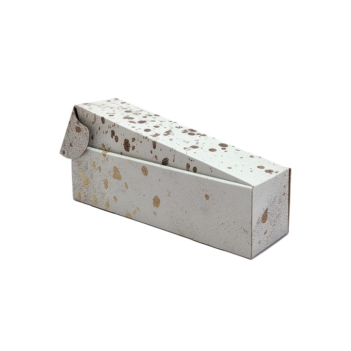 Set 3 bucati cutii pentru vin 1 sticla orizontala, din carton microondul natur, tiparit, varianta 1,322x88x88 mm