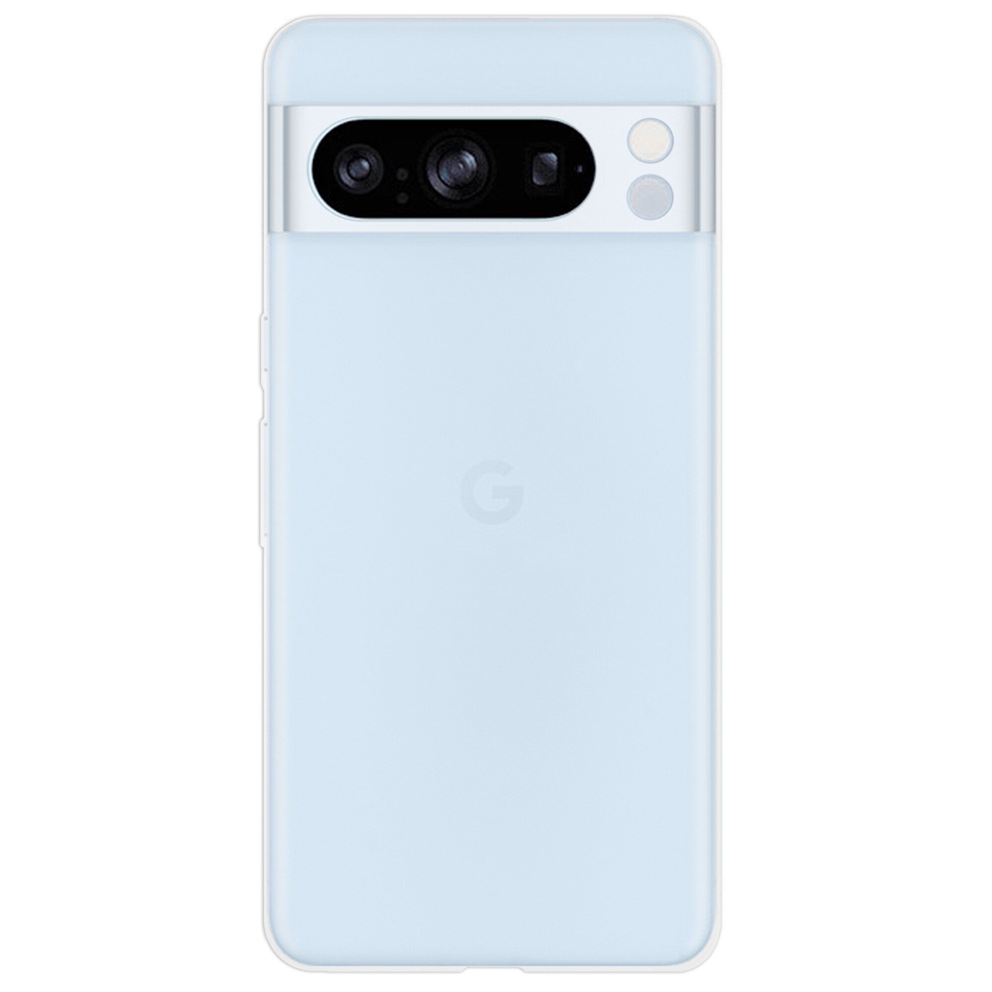 Husa 0.3mm SILKASE pentru Google Pixel 8 Pro, subtire, plastic mat, culoare alb