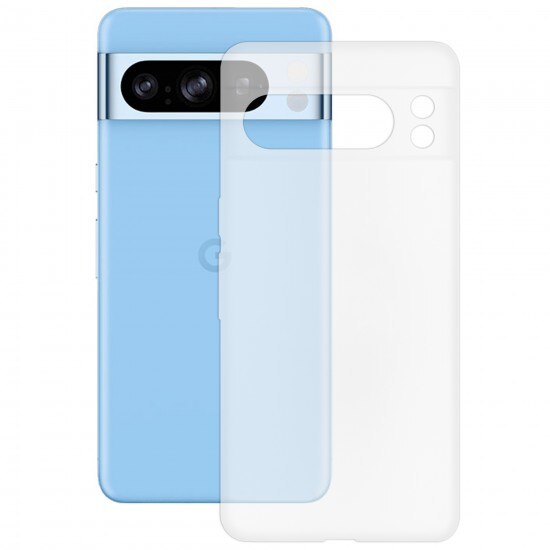 Husa 0.3mm SILKASE pentru Google Pixel 8 Pro, subtire, plastic mat, culoare alb