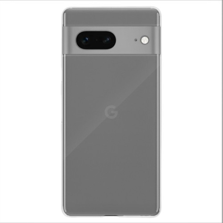 Протектор SILKASE за Google Pixel 8, тънък, матова пластмаса, прозрачно бял, 0.3 мм