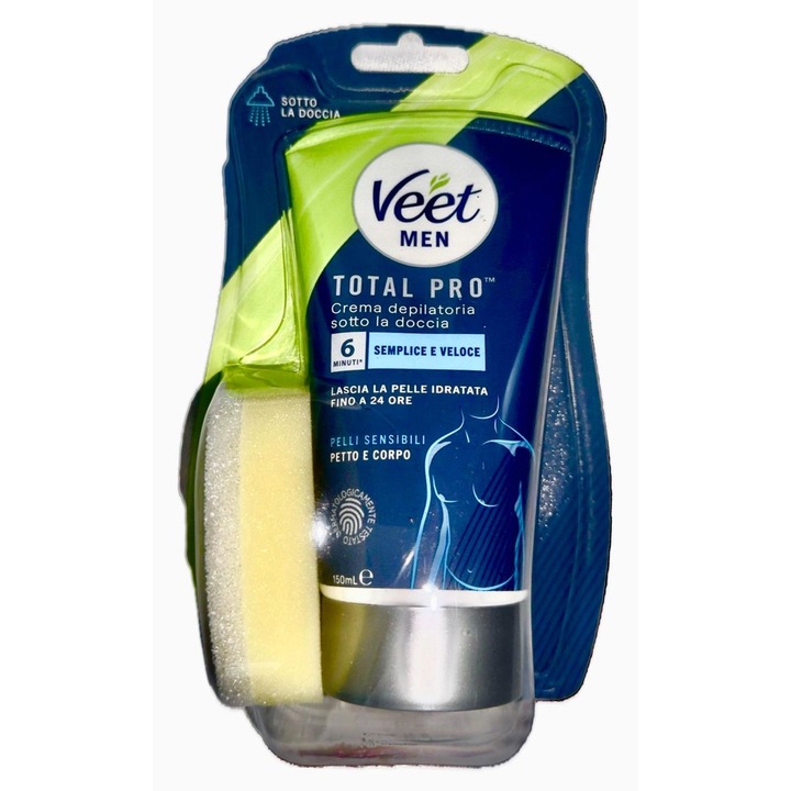 Crema depilatoare pentru barbati Veet Men pentru piele sensibila, 150 ml