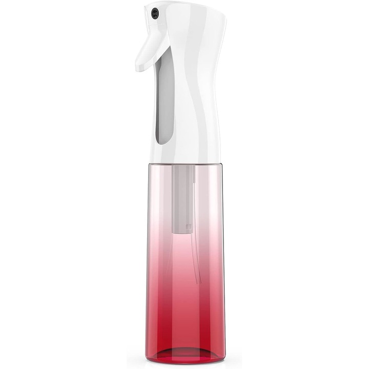 Pulverizator automat pentru apa, Ardette, PULV02, Rosu Transparent, 300 ml, pentru frizerie si coafor