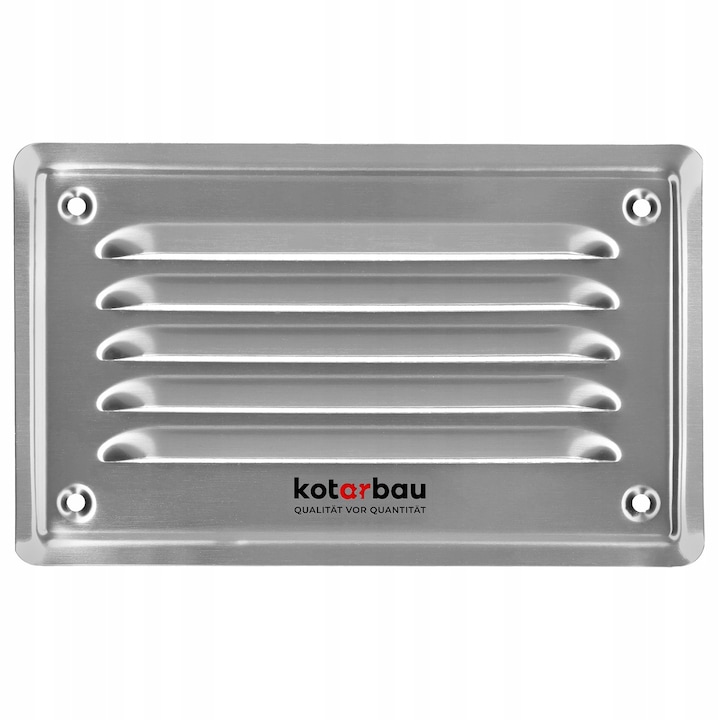 Grila de ventilatie cu plasa, Kotarbau, Inox, 16.5x10 cm, Argintiu