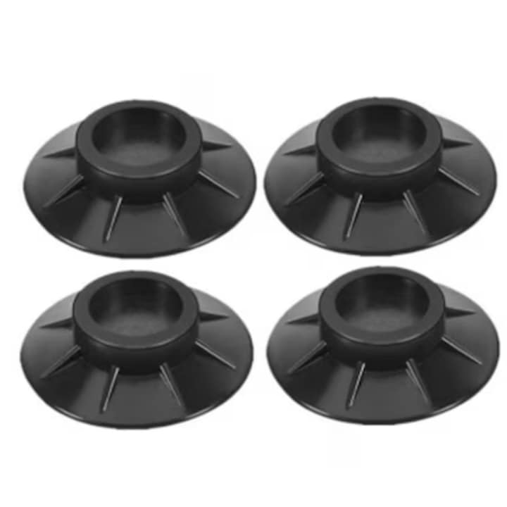 Set 4 suporti anti-vibratii si zgomot, pentru masina de spalat, anti-alunecare, din cauciuc, diametru 5.5 cm