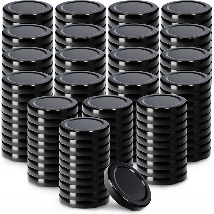 KADAX Capace metalice pentru borcane si sticle Kalbo 200 buc 53mm negru