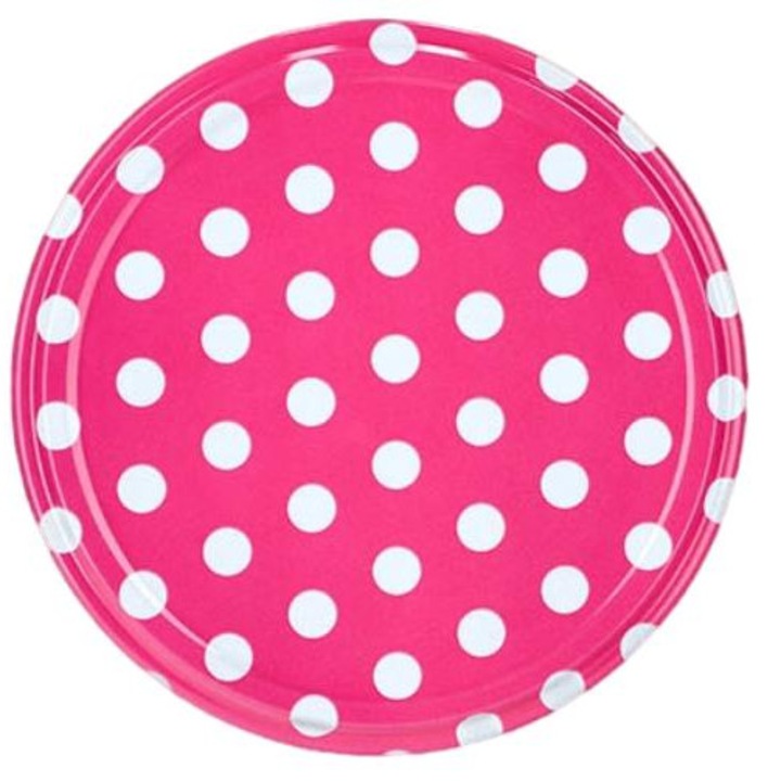 Set 200 capace pentru borcane, KADAX, Metal, 66 mm, Roz/Alb