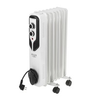 Calorifer Electric Pe Ulei, Adler, AD 7815, 1500 W, 7 Elementi, 3 Trepte De Putere, Termostat Reglabil, Protectie La Supraincalzire, Roti Pentru Transport, Compartiment Cablu, Alb