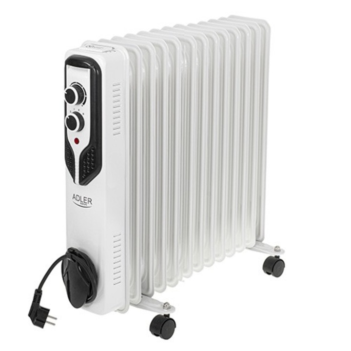 Електрически радиатор Adler, 2500 W, Бял