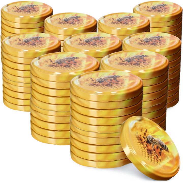 Set 100 capace Virbo, Kadax, Tabla, 82 mm, Galben