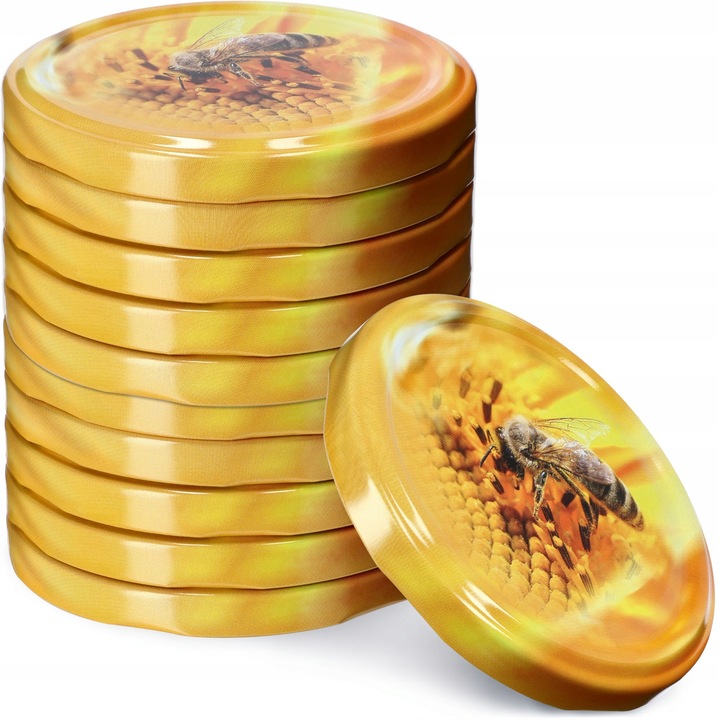 Set 10 capace Virbo, Kadax, Tabla, 82 mm, Galben