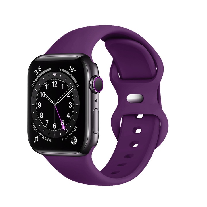 Curea pentru Apple Watch 1/2/3/4/5/6/7/8/9/10/SE/SE 2/Ultra/Ultra 2 (42/44/45/46/49mm) - Techsuit Watchband (W031) - Dark Purple