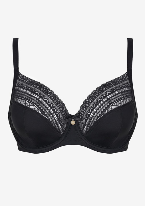 Sutien cu dantela, Marilyn, Nailon/Elastan, 65484, Negru
