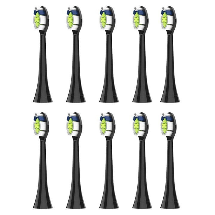 Set 10 capete de periuta de dinti compatibile cu Philips, QttvbTna, peri moi, 14cm