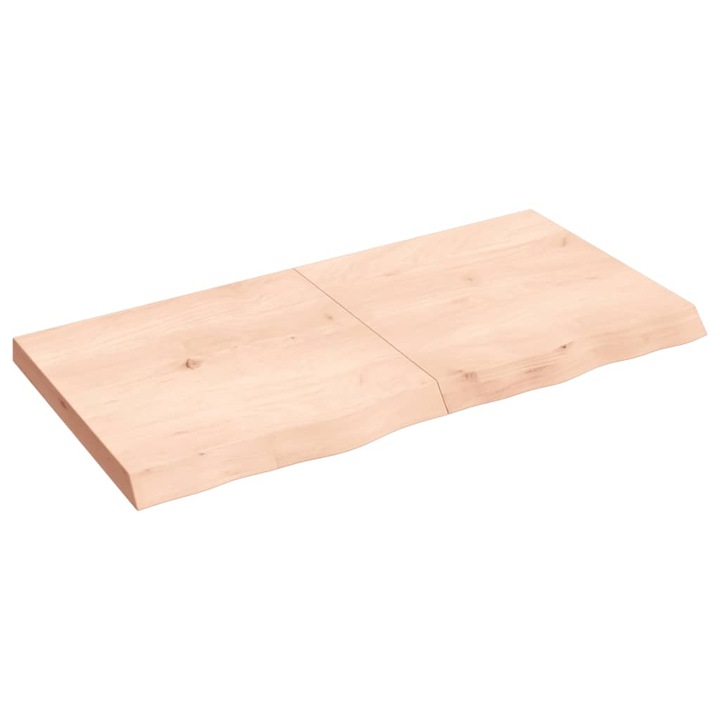 Плот за баня vidaXL, 120x60x(2-6) см, необработено масивно дърво, 14.95 Kg