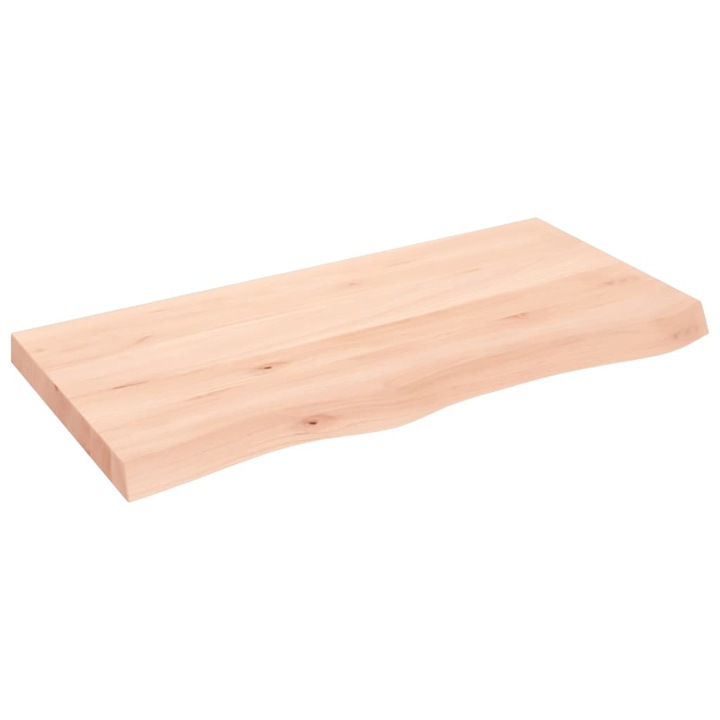VidaXL kezeletlen tömör tölgyfa fali polc 100x50x(2-6) cm 363568