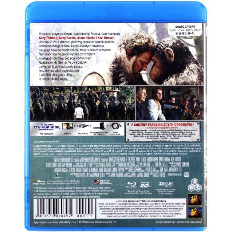 Зората на планетата на маймуните [Blu-Ray 3D] - eMAG.bg
