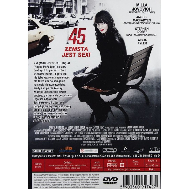 Калибър 45 [DVD]