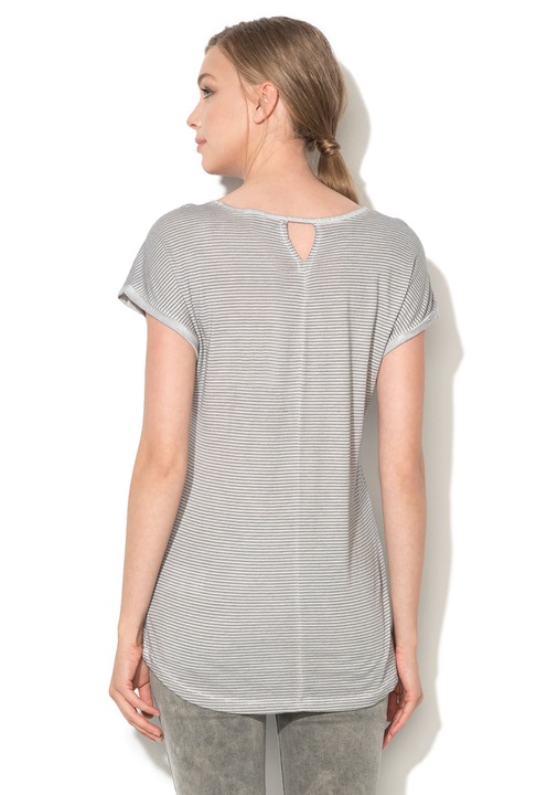 Esprit Tricou gri in dungi XL