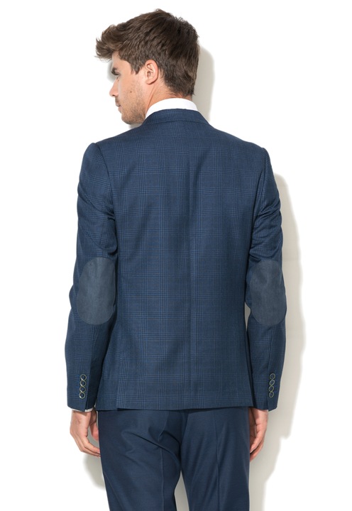 Zee Lane Collection Sacou albastru inchis cu model in carouri 48