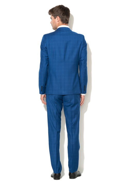 Zee Lane Collection Costum albastru cu model in carouri 54