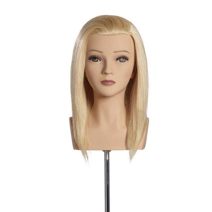 L'Image Sandra verseny modellező babafej 30cm természetes világos szőke hajjal