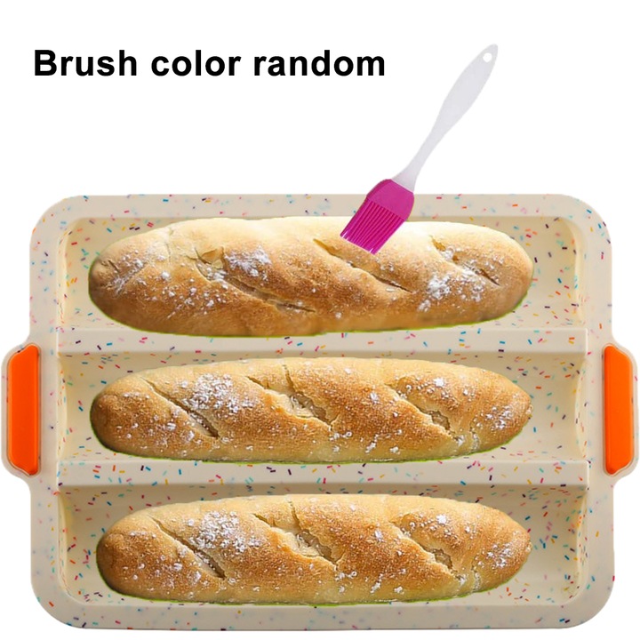 Sütőtepsi és ecsetkészlet, szilikon, tapadásmentes