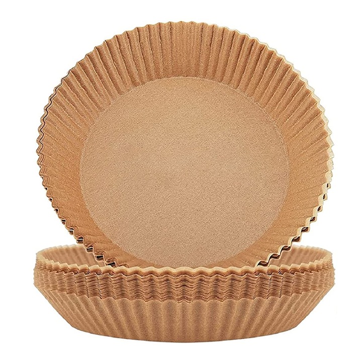 Folie de copt pentru friteuza cu aer, 100 bucati, rezistenta la temperaturi ridicate, non-adeziva