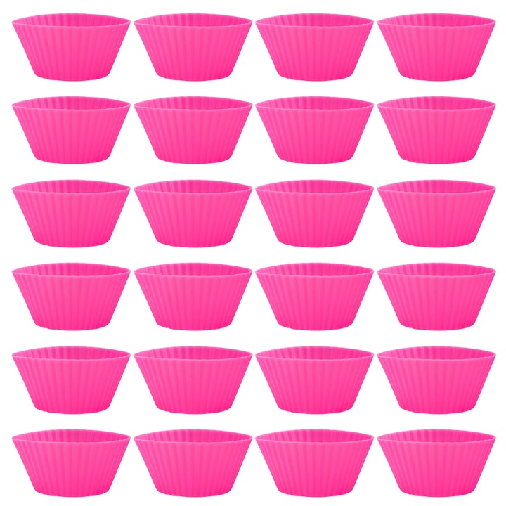Szilikon mini muffin formák, újrafelhasználható, tapadásmentes, többszínű, 6x4cm