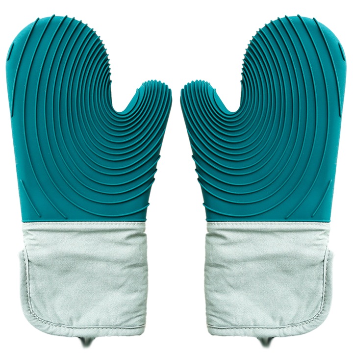 Hőálló szilikon sütőkesztyű, pamut béléssel