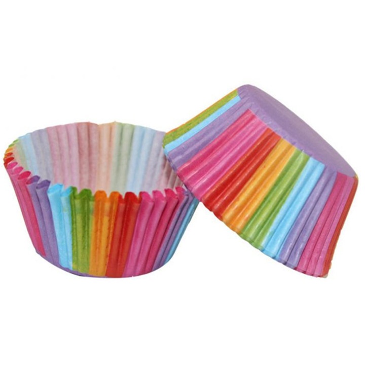 Set 200 cutii pentru cupcake, Cozevdnt, multicolor, 3.2x5x6.8cm