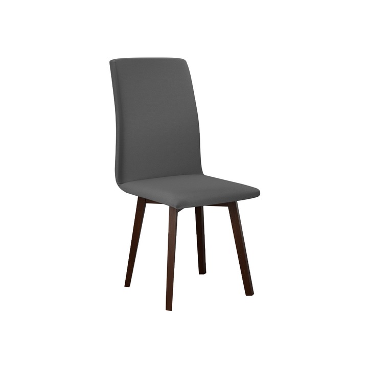 Scaun Tokir II, MIRJAN24, nuc / gri inchis, 43x51x90 cm