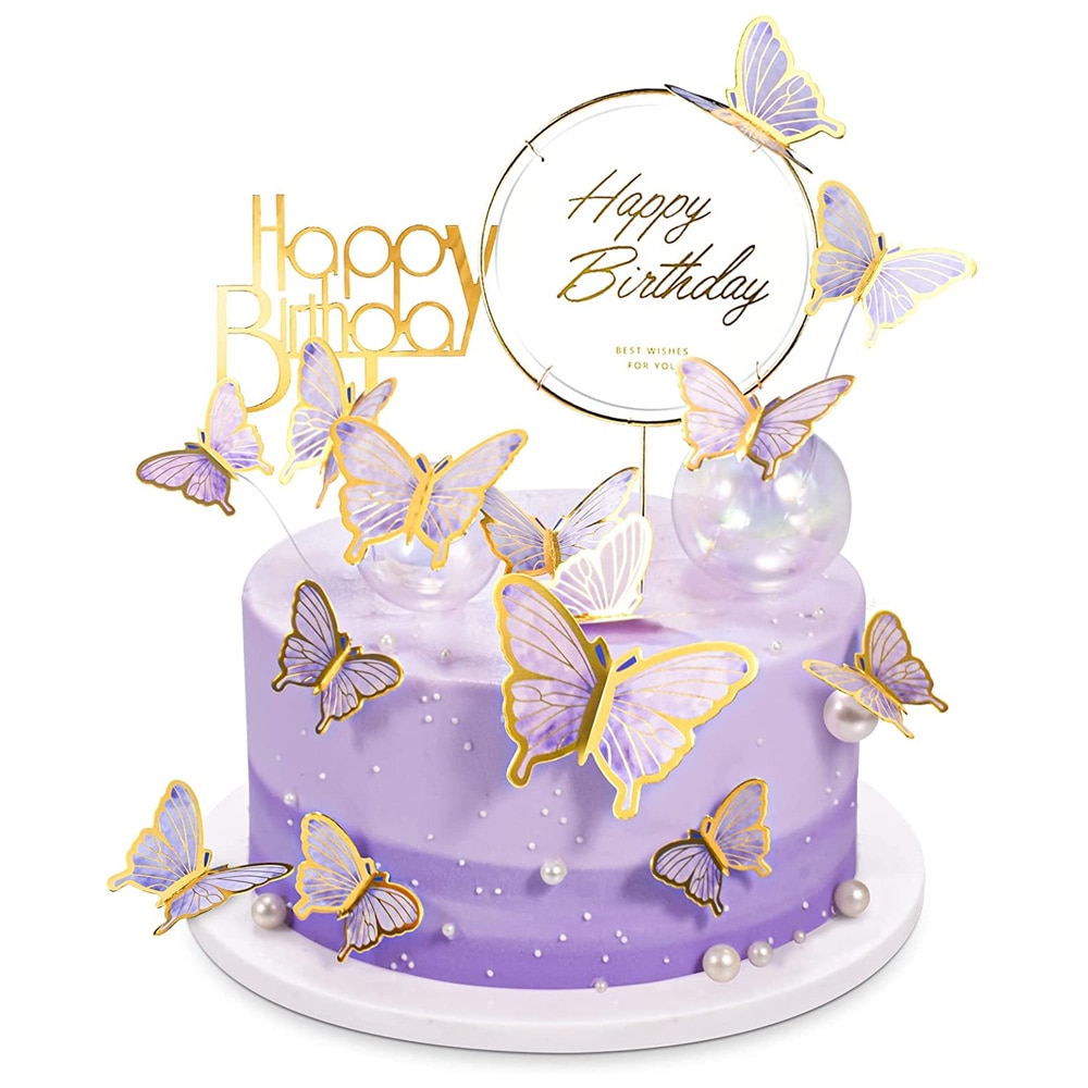 Butterfly Cake Insert, Jeiibrzui, Hartie, Mov - eMAG.ro