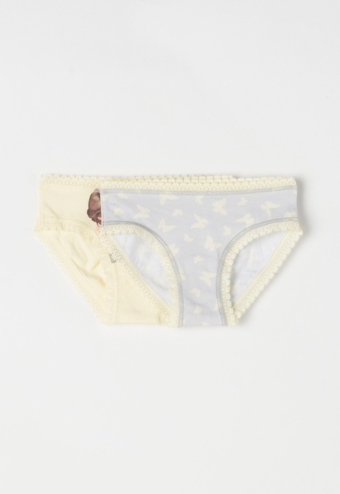 Undercolors of Benetton Set gri deschis cu galben pal de chiloti - 2 perechi XL