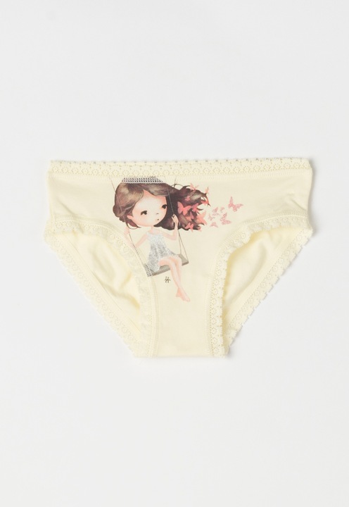 Undercolors of Benetton Set gri deschis cu galben pal de chiloti - 2 perechi XL