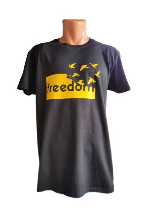 Férfi póló, kézzel szabott bakelit, Model FREEDOM