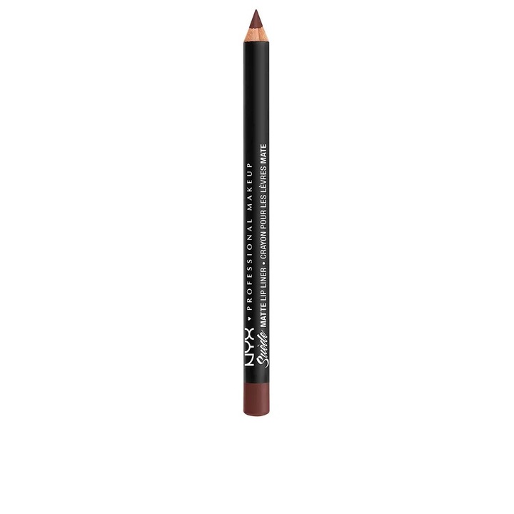 Creion pentru conturul buzelor, NYX Professional Makeup Suede matte lip liner, cold brew, 3.5 g