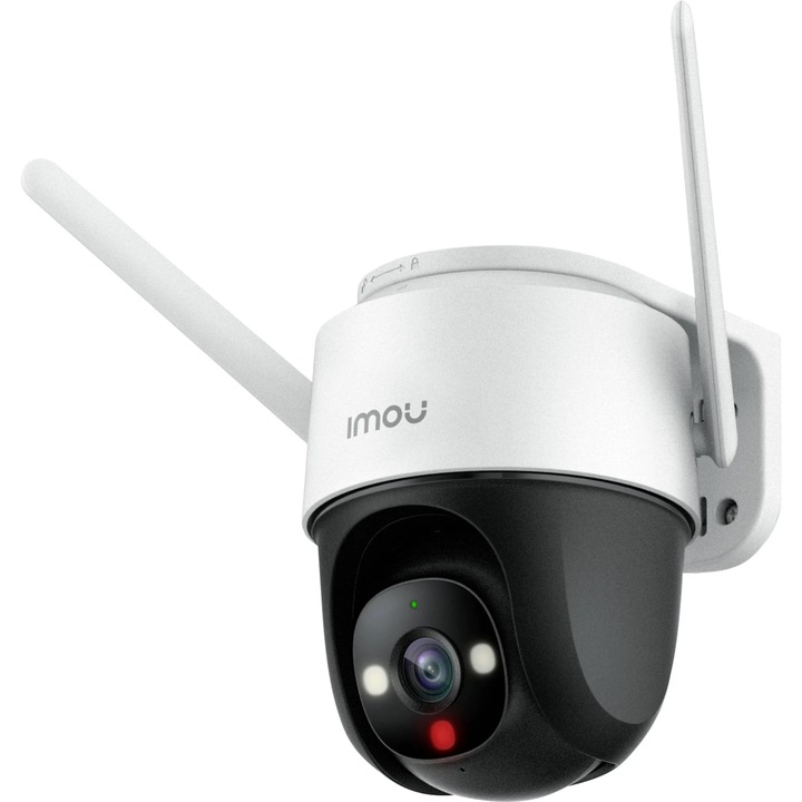 IMOU Kültéri vezeték nélküli IP kamera 4MP Full Color, PTZ, LED 30m, IP66, mikrofon és hangszóró 2K, riasztó LED és sziréna, PTZ vezérlés alkalmazáson keresztül, IR és fehér LED 30m, WiFi 2,4 GHz microSD/NVR tároló, tápegységgel, fejlett online felügyelet