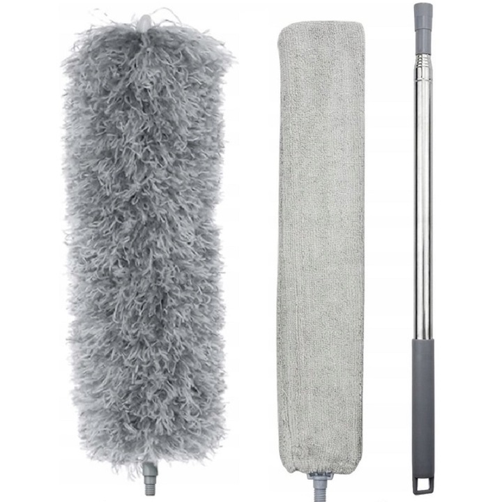 Teleszkópos portörlő, 3 in 1,80-275 cm, Gonga® szürke