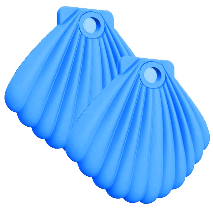 Set 2 Cutii Depozitare, Silicon, Rezistente la Apa si Praf, Multifunctionale, 18x13.5cm, albastru