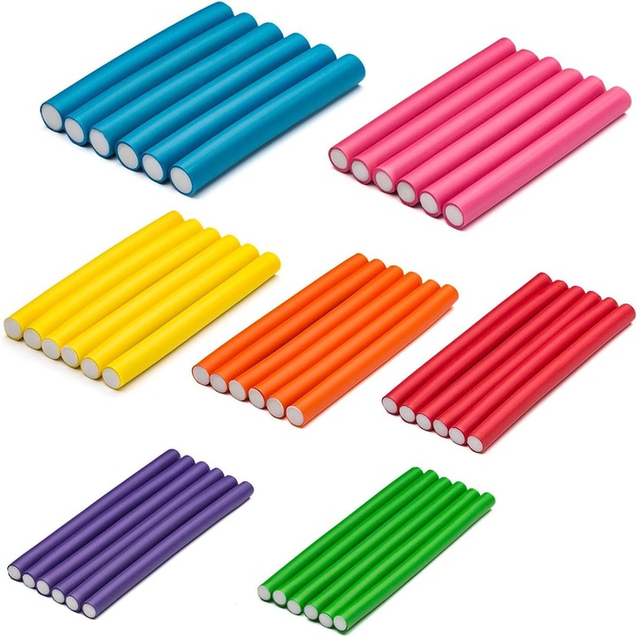 42 db QttvbTna habcsavaró készlet, Rugalmas, Többszínű