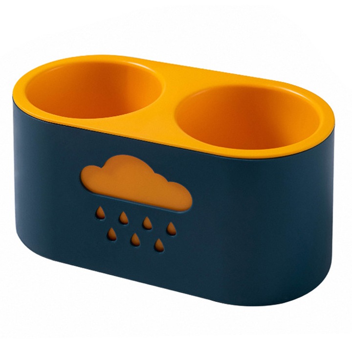 Suport pentru uscator de par, fara perforare, bleumarin