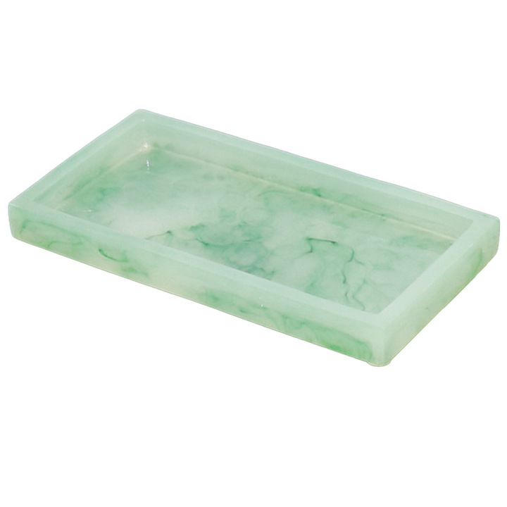 Tava dreptunghiulara QttvbTna, design minimalist, rezistenta, verde, pentru depozitare