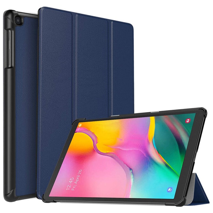 Samsung Galaxy Tab A 10.1 2019 T510/T515, FoldPro, Sötétkék telefonnal kompatibilis védőtok tablethez