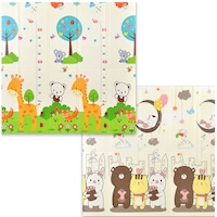 Covor de joaca FiGGA® pentru copii, 200 x 180 cm, Spuma protectie, Termoizolant, Pliabil, 2 fete, Interactiv si Educativ, Print 03