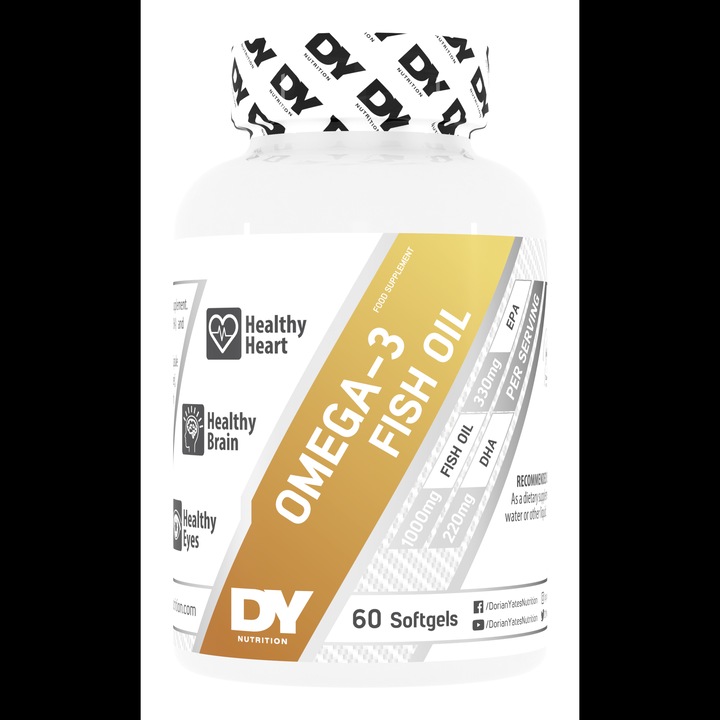 Omega-3 ulei din peste, Dorian Yates Nutrition - 60 de capsule moi