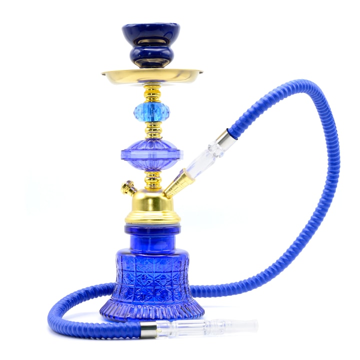 Narghilea Toro, Kasba, 1 furtun, Albastru, 31 cm