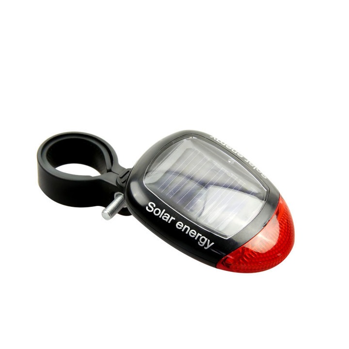 Stop LED pentru bicicleta sau rotineta cu incarcare solara, 4 functii de lumina