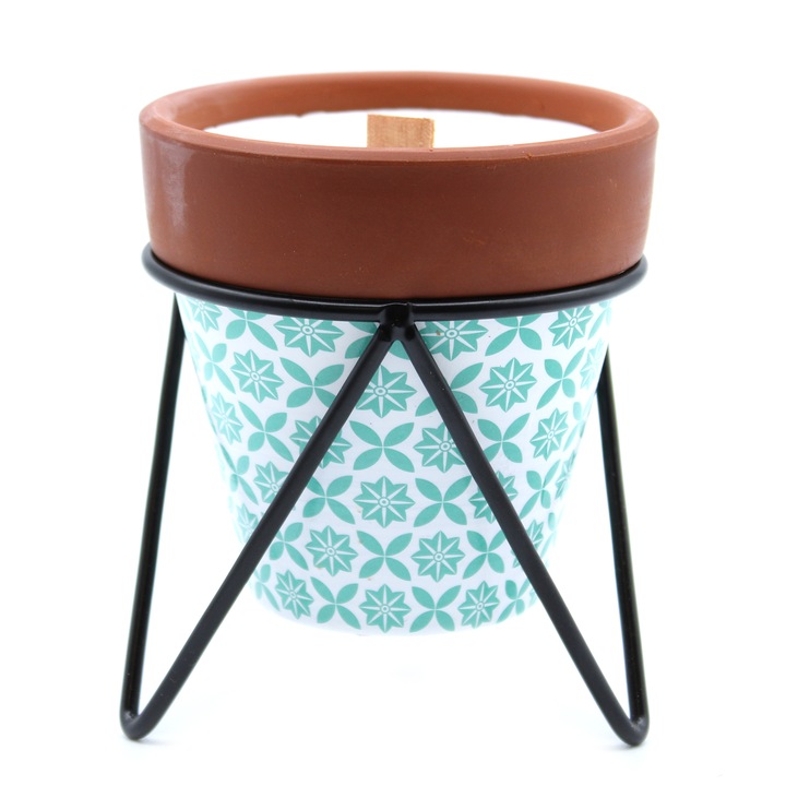 Ароматерапевтична свещ, Древна мъдрост, Розмарин, Бяла, 10 см, 210 г